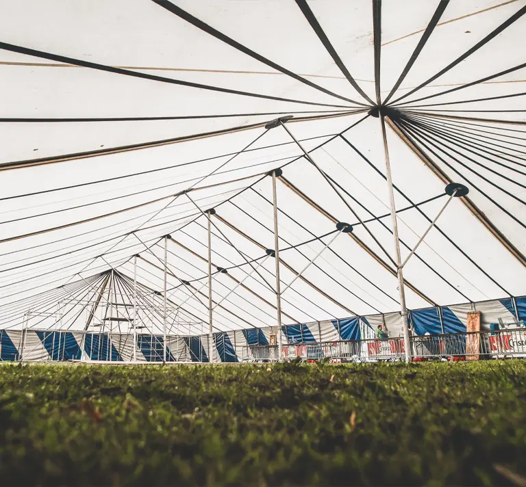 Tension tents for events at GBS Tenten